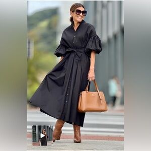 Marielle Stokkelaar Almelo Phoebe dress One Size Fits All Black 100% cotton NWT